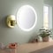Kibi Circular LED Wall Mount One Side 5x Magnifying Make Up Mirror - Brushed Gold KMM102BG - alternate 2